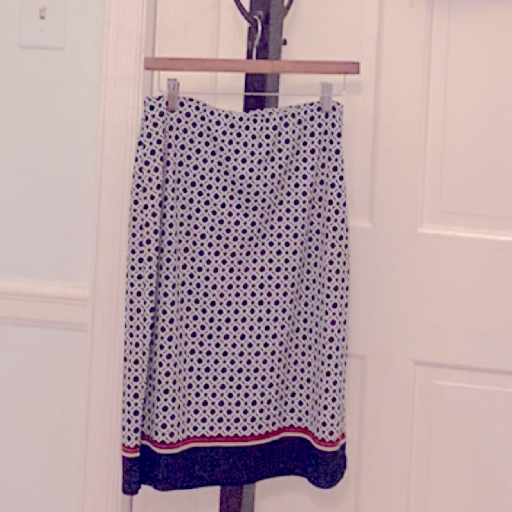Vintage Y2K Skirt Set Size Medium 1998 Wrinkle Resistant Travel Burgundy B + W - Picture 3 of 3